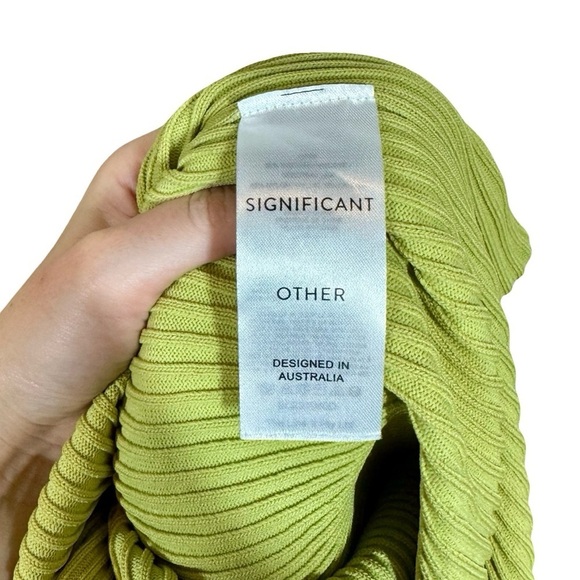 Significant Other Skye Cutout Ribbed Backless Midi Dress In Avocado sz:AU10/US6 - Picture 13 of 16